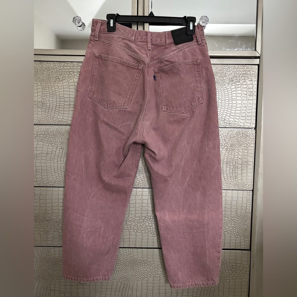 Levi’s Made & Crafted Barrel Crop Jeans Mauve Size 30 - Picture 2 of 11